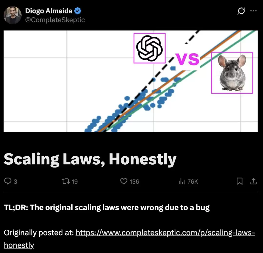 OpenAI塌房：Scaling law原作曝bug：万亿算力全白烧