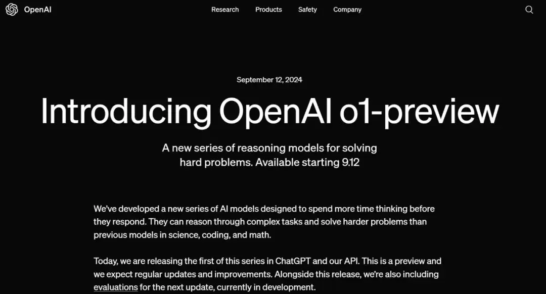 刚刚：OpenAI震撼发布o1大模型：强化学习突破LLM推理极限