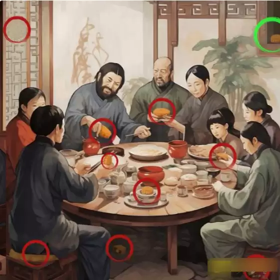 解压找茬烧脑第321关饭桌找月饼通关攻略