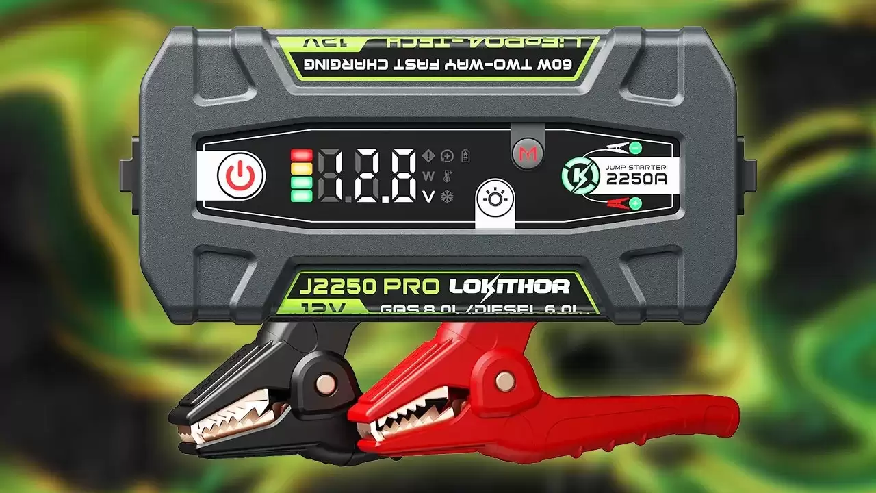 Lokithor J2250 Pro 无绳汽车应急启动电源 5 折大促：采用磷酸铁锂电池