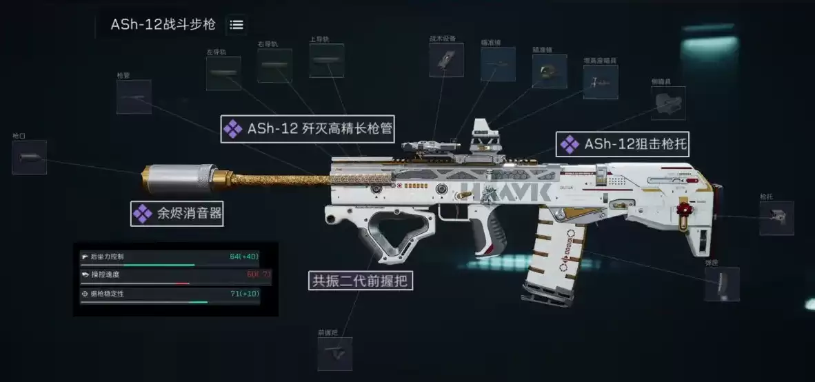 s10金枪客ash12突击步枪怎么改?最佳性价比三角洲ash12改枪码-金枪客6满改方案