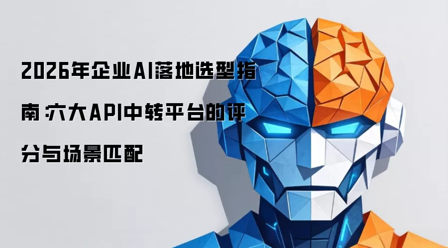 2026年企业AI落地选型指南：六大API中转平台评分与场景匹配