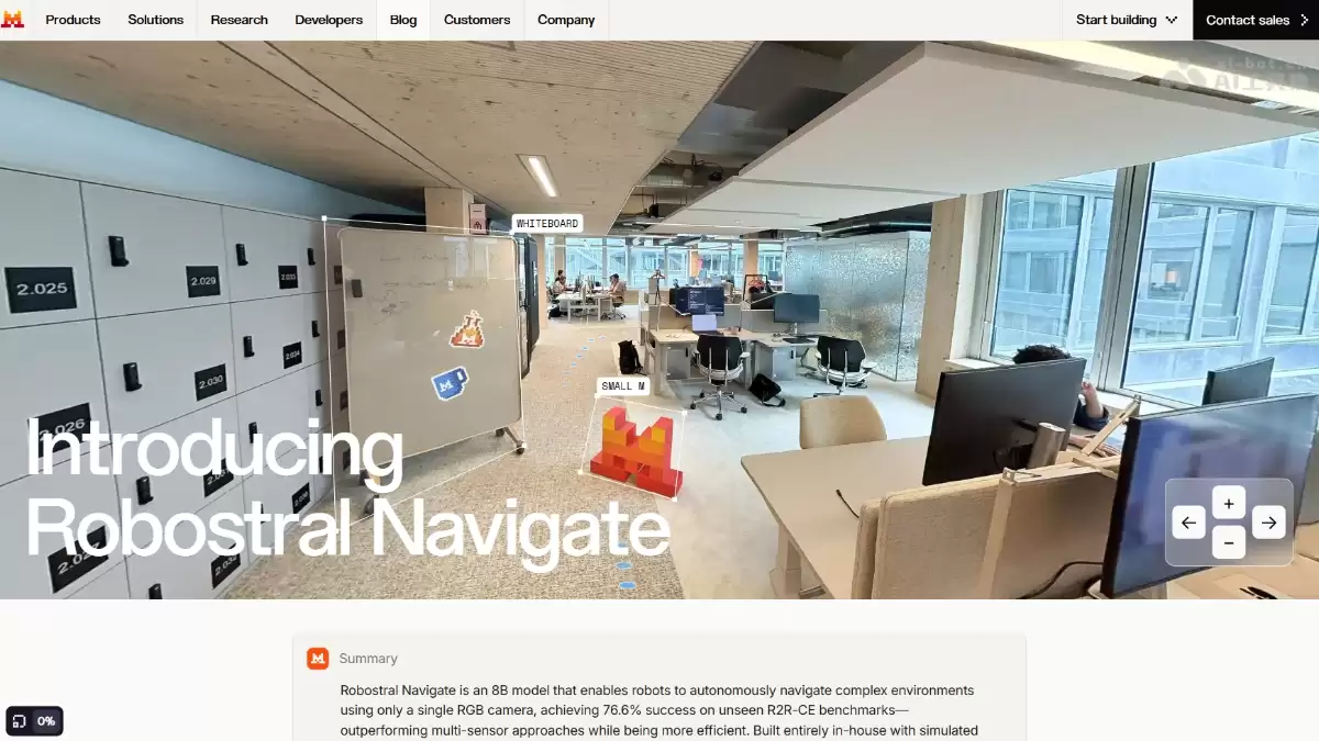 Robostral Navigate: Mistral AI 推出的具身智能导航模型