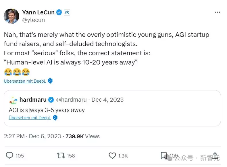 惊天反转:LeCun竟与奥特曼达成共识:承认AGI 5到10年降临:但LLM注定死路一条