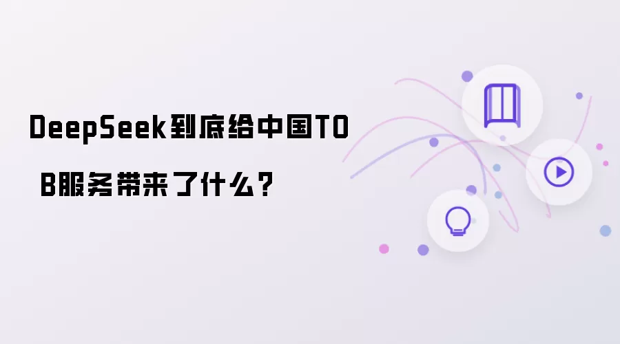 DeepSeek到底为中国TO B服务带来了什么？