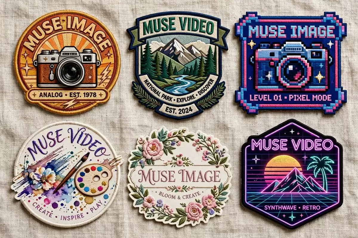 六款Muse 刺绣 补丁