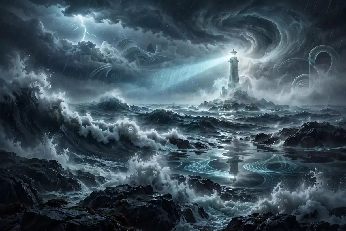 幽灵灯塔：风暴海景