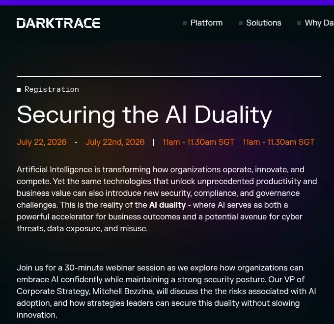 AI 二元性安全平衡治理路径研究 —— 依托 Darktrace 线上专题研讨实践分析