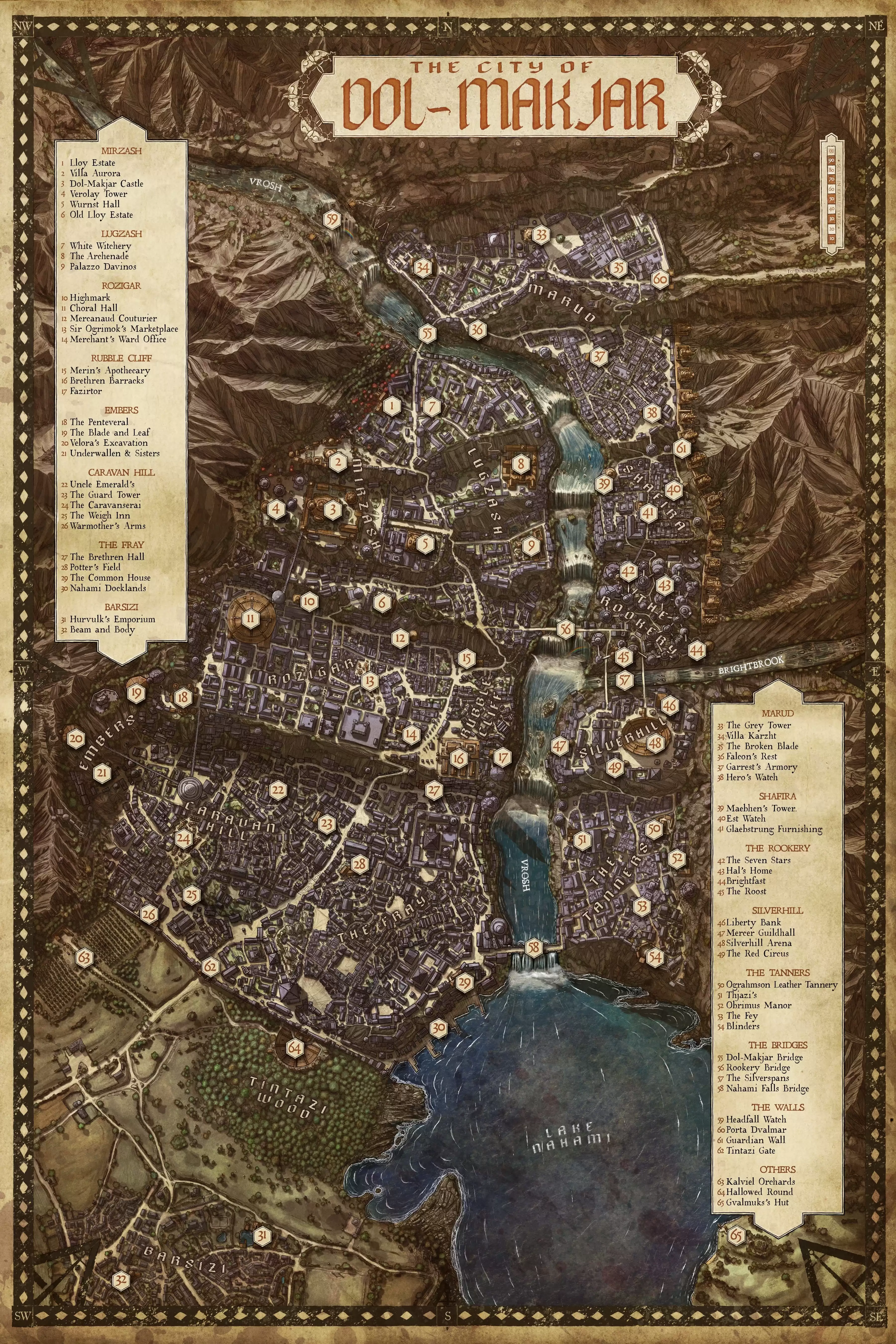 Critical Role Campaign 4 官方 Dol-Makjar 城市地图公布