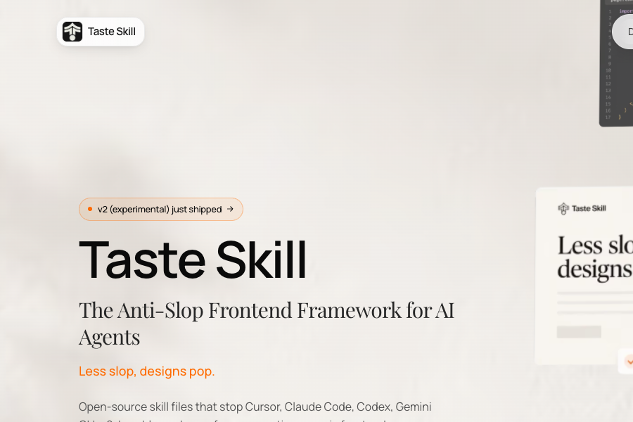 AI 生成页面太普通怎么办？taste-skill 前端审美优化教程