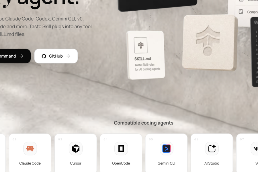Codex 如何用 taste-skill 改前端？AI 页面重设计流程说明