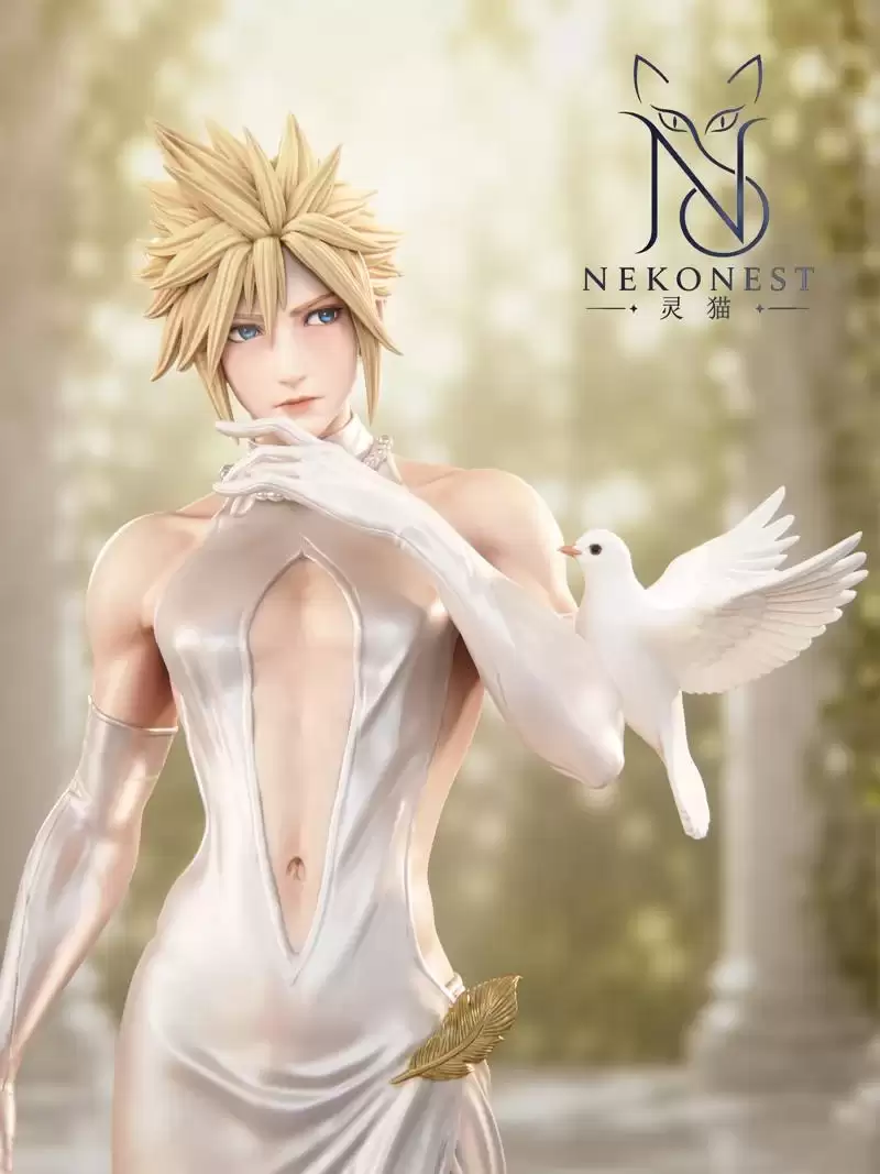 FF7克劳德婚纱手办！高开叉+大白腿：男人也可以这么美丽吗？