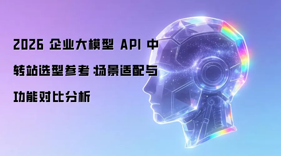2026 企业大模型 API 中转站选型参考：场景适配及功能对比分析