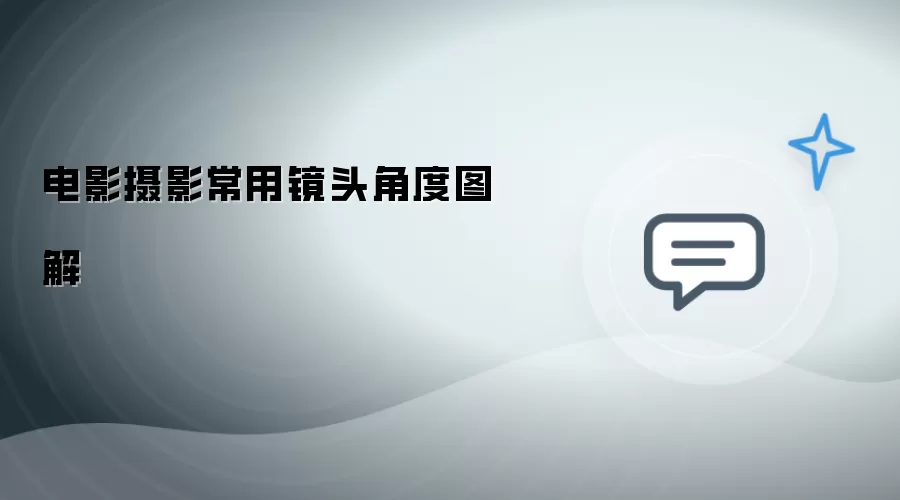 电影摄影常用镜头角度图示
