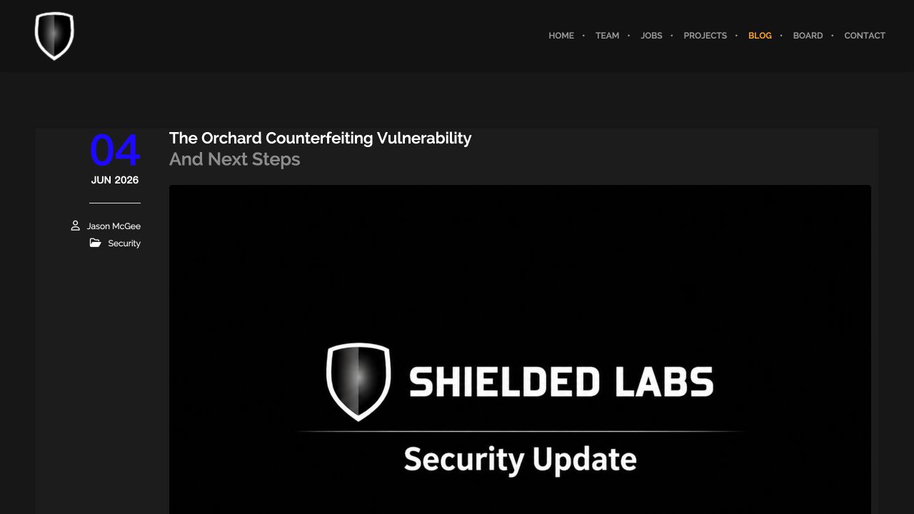 Shielded Labs发布的Orchard漏洞说明