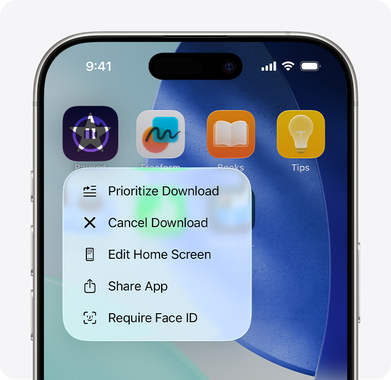 Apple 官方 iPhone 截图显示优先下载选项