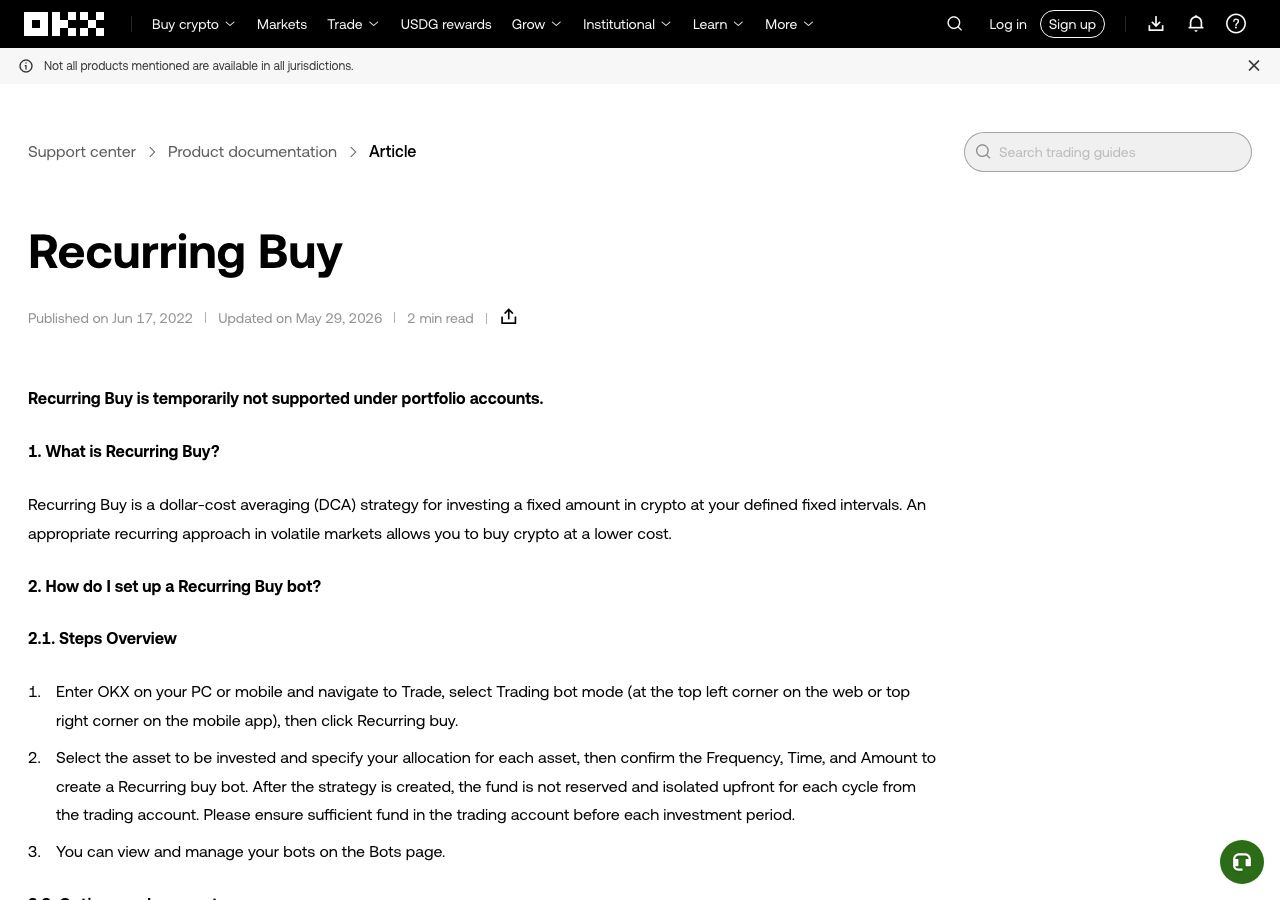 欧易OKX怎么设置比特币定投？BTC定投入口、周期、金额和取消教程