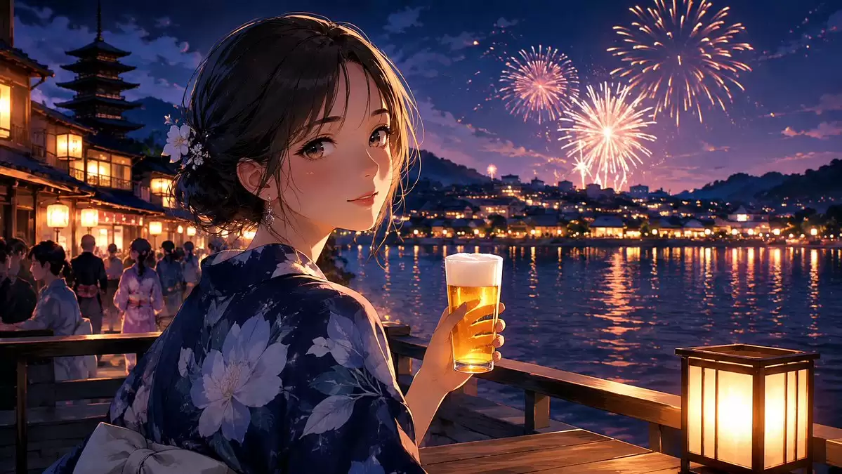 京都夏日祭的烟火