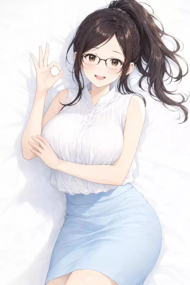 比划 OK 手势的动漫女性