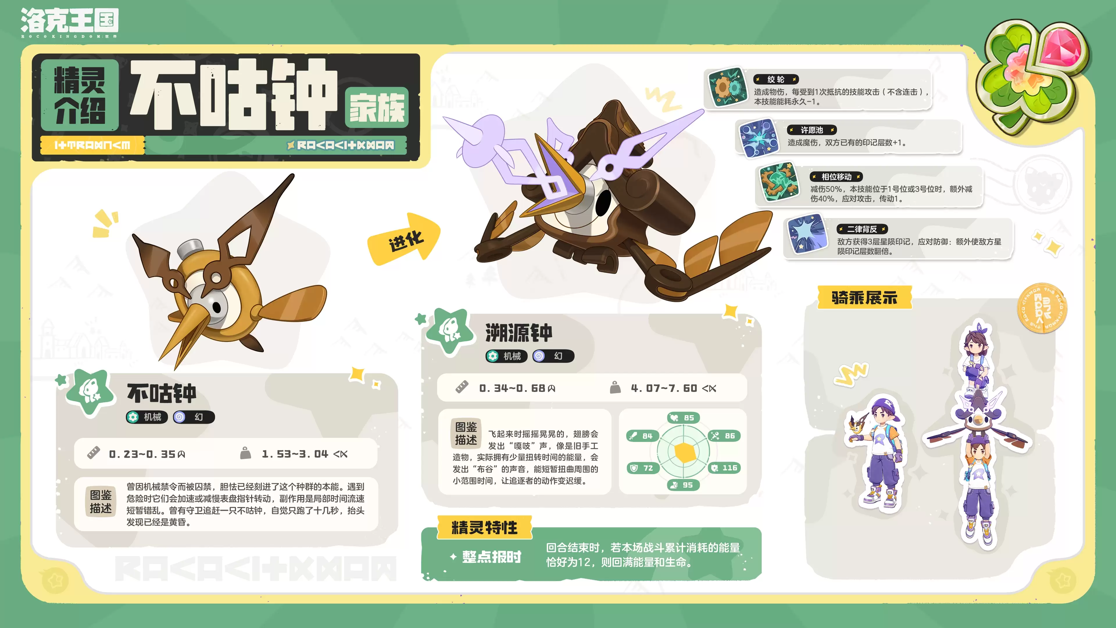 洛克王国世界溯源钟精灵全面介绍