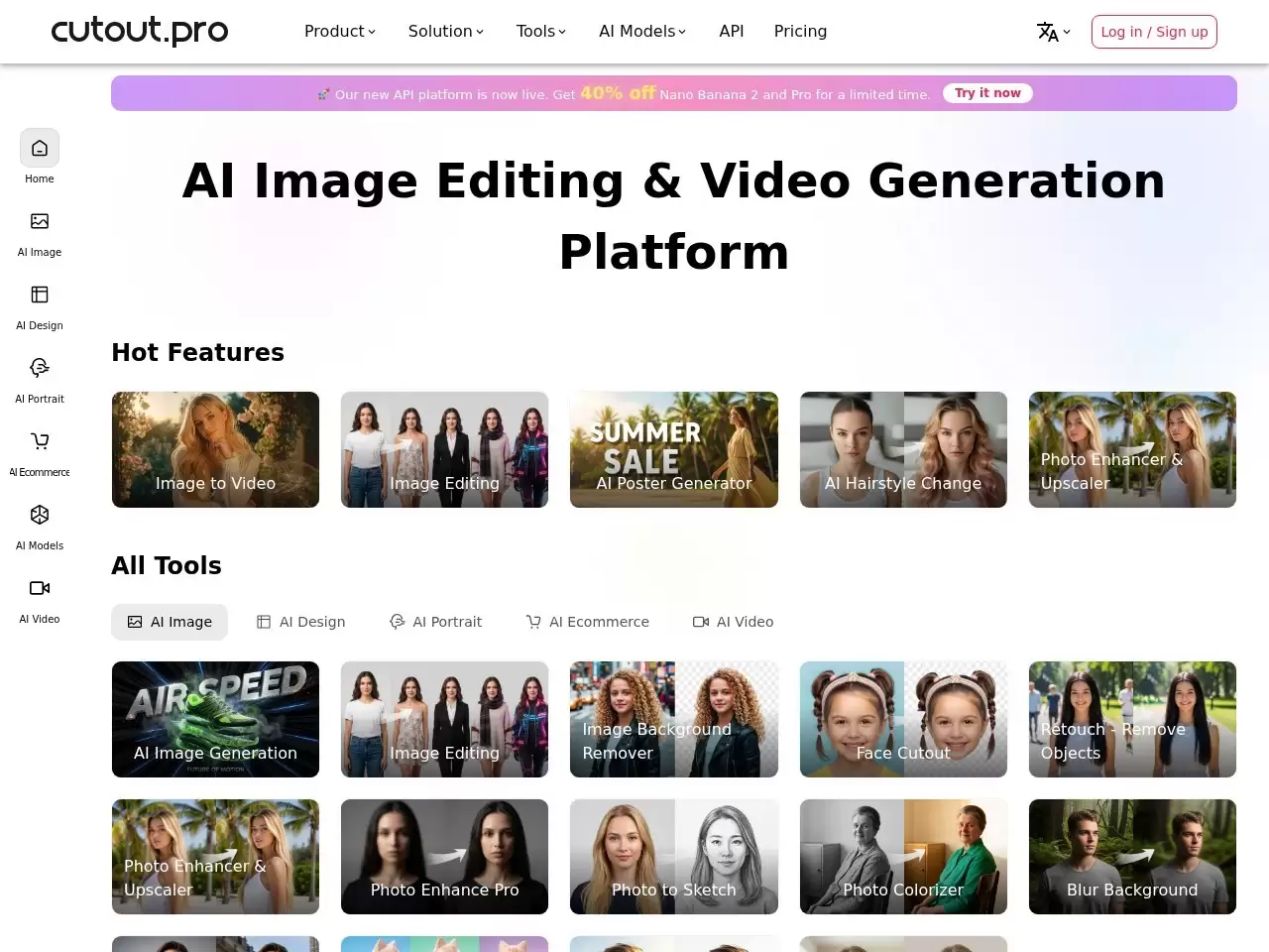 cutout pro-cutout pro:全能型的ai图片视频处理网站:图片增强:视频抠图软件工具