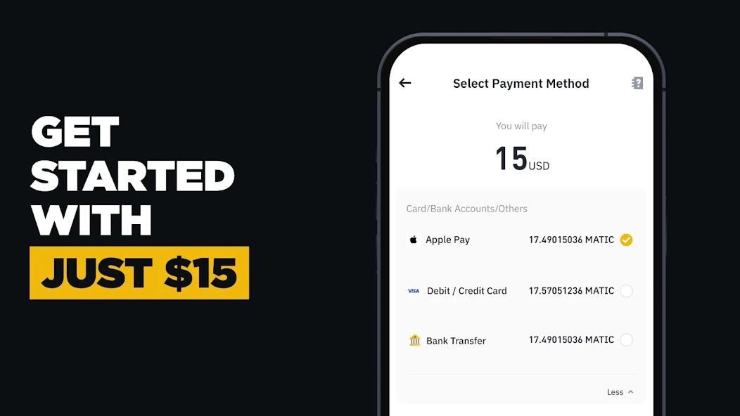 Google Play 官方应用页中的 Binance 功能画面