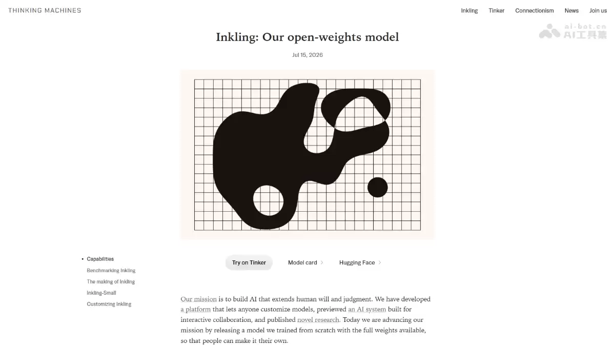 Inkling - Thinking Machines Lab 推出的多模态基础模型