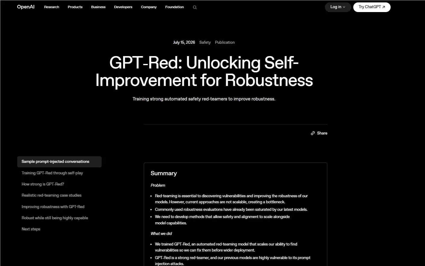 OpenAI 启动 AI 安全飞轮：GPT-Red 如何重新定义模型鲁棒性