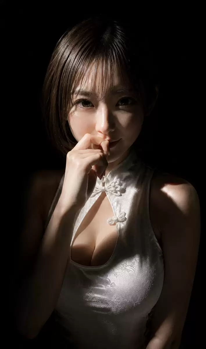 含蓄聚光灯旗袍人像