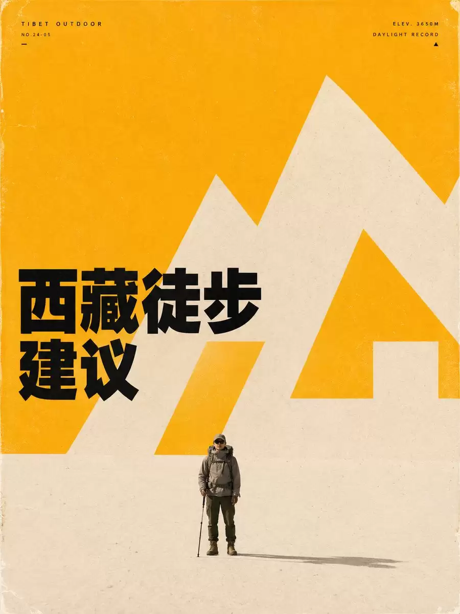 西藏徒步极简封面