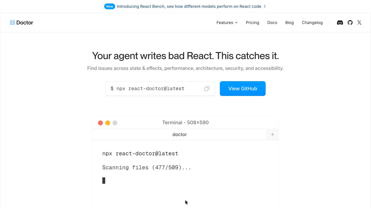 react-doctor 怎么安装？React 项目自动体检使用教程