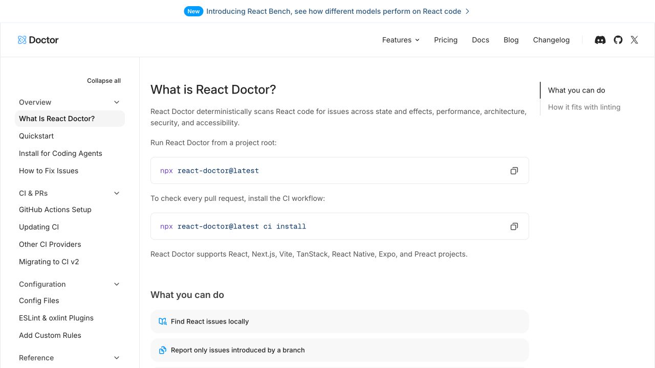 AI 写的 React 代码不稳怎么办？react-doctor 检查教程