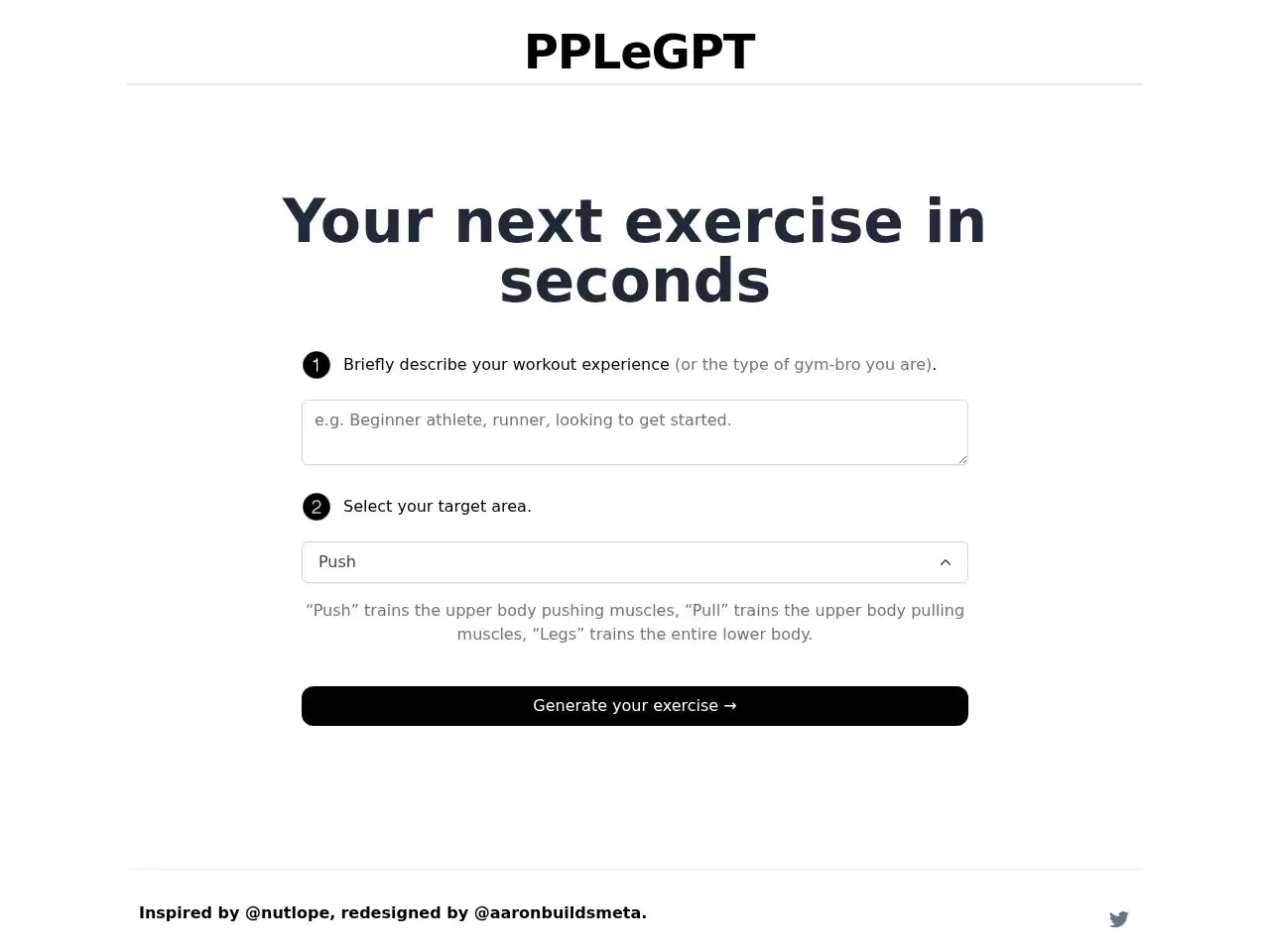 PPLEGPT-PPLEGPT 是一个基于人工智能的健身项目