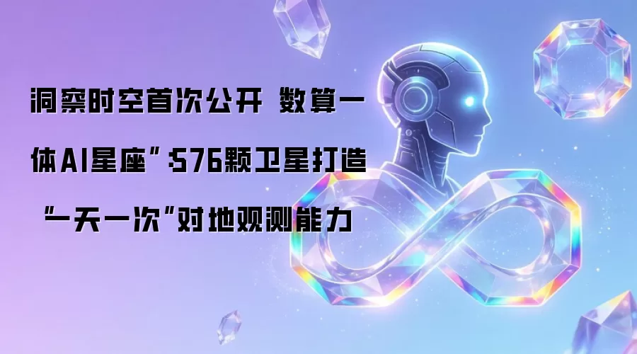 洞察时空首次公开数算一体AI星座：576颗卫星打造一天一次对地观测能力