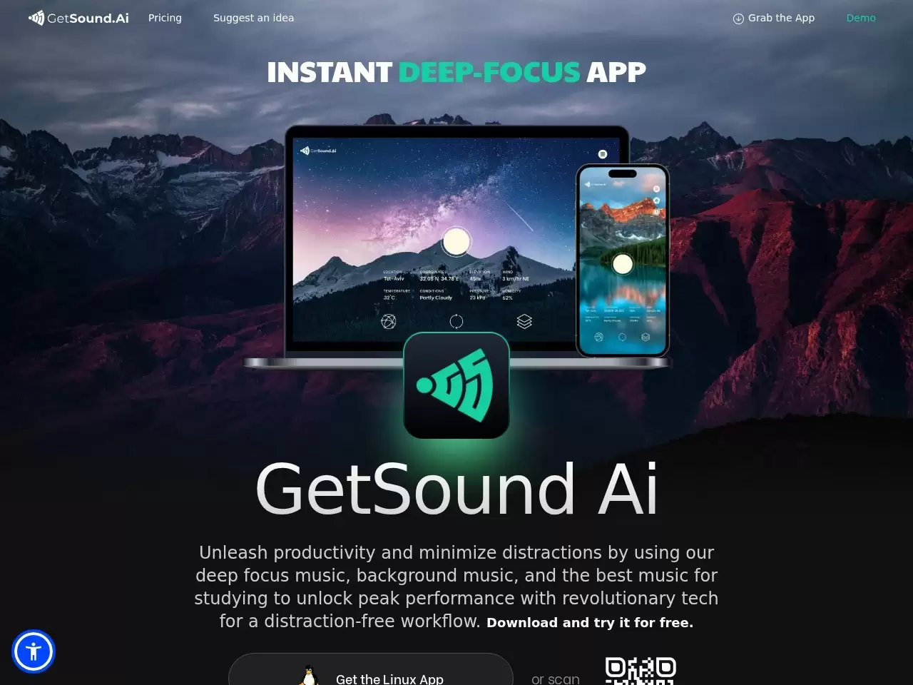 GetSound Ai-GetSound Ai：一个提供自然实时声景的网站和应用程序