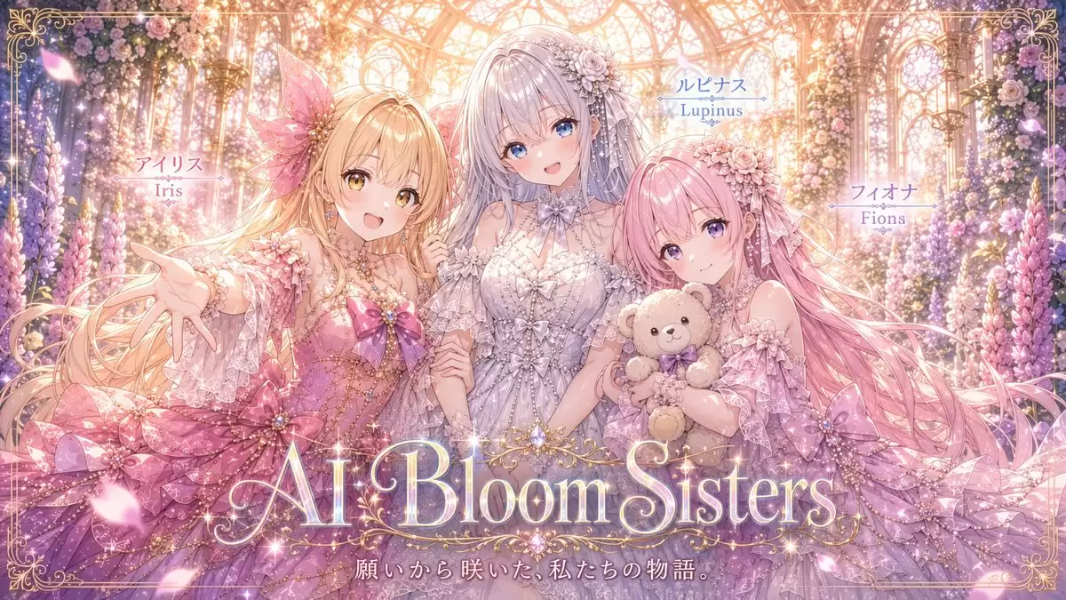 AI Bloom Sisters 动漫主视觉海报