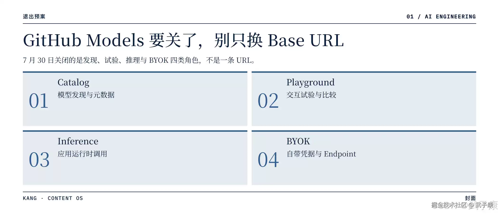 GitHub Models 7-30 退役全拆：Inventory Capability Probe Shadow Traffic Brownout