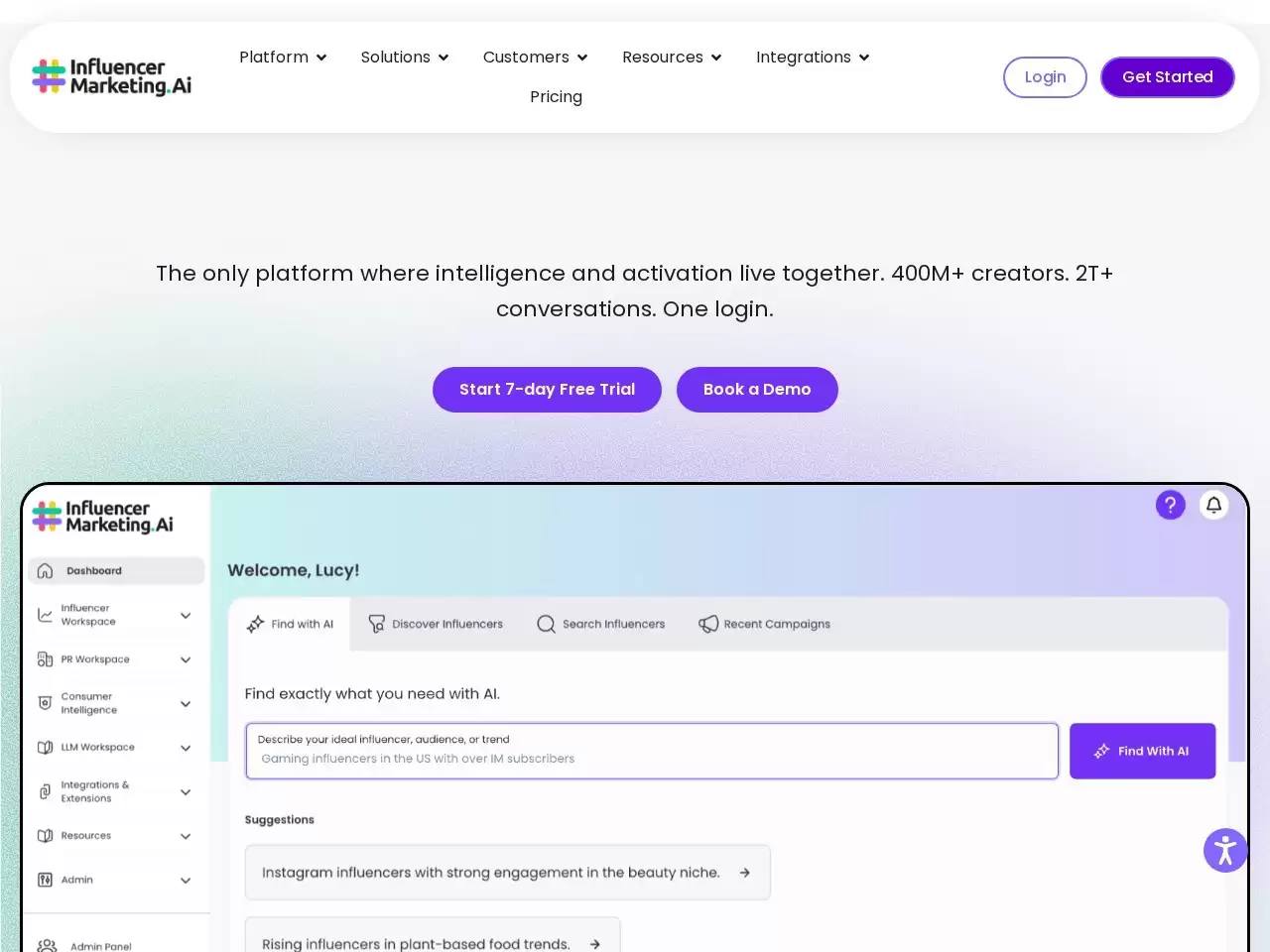 Influencer Marketing AI-IMAI是一款提供全套工具用于发现分析招募影响者的影响者营销平台