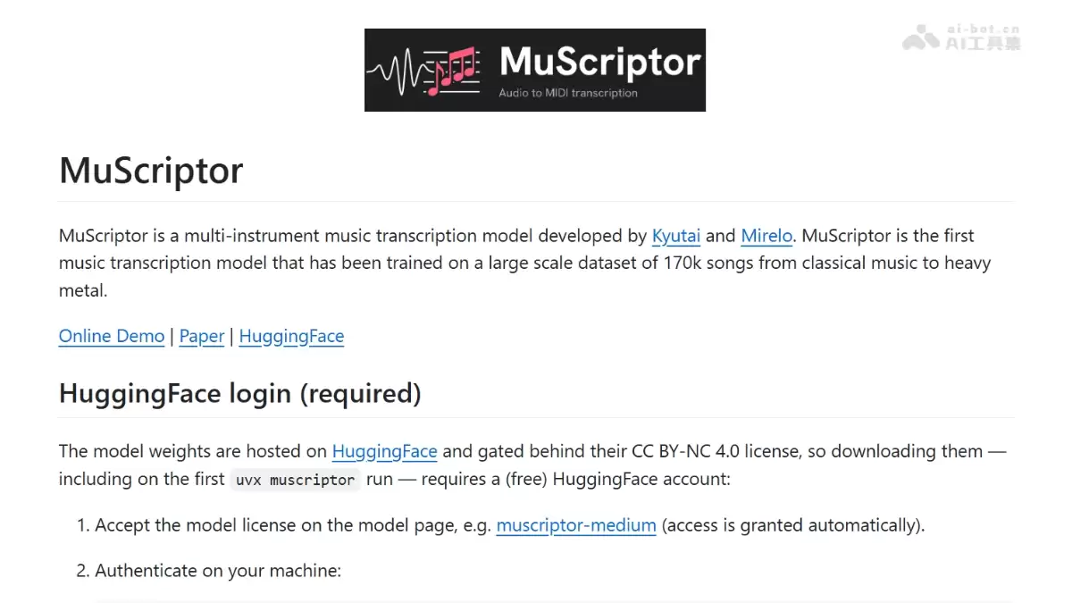 MuScriptor - Kyutai 携手 Mirelo 开源的多乐器音乐转录模型