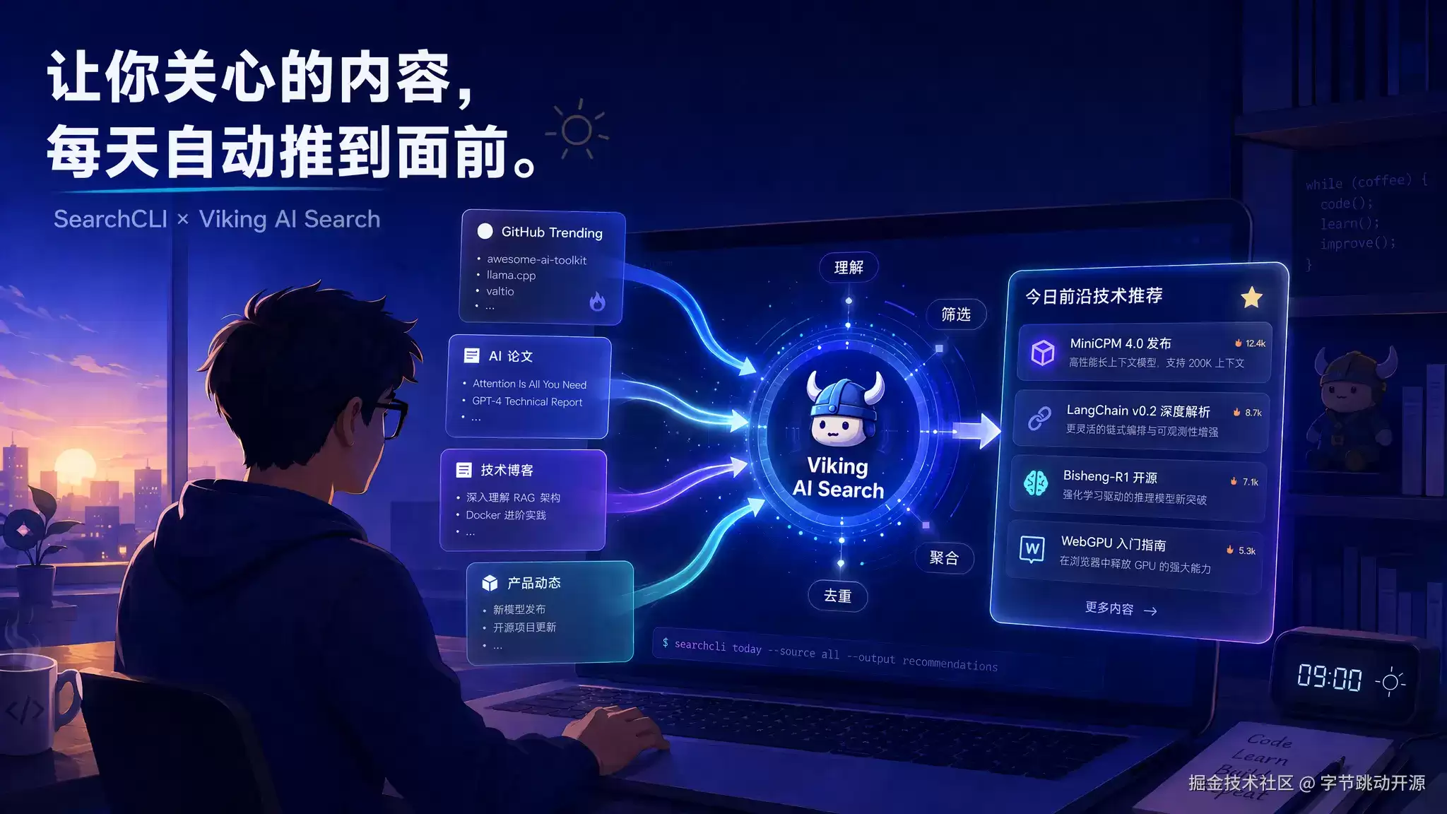 30 分钟搞定个人情报站：Viking AI 搜索将前沿资讯实时推到面前