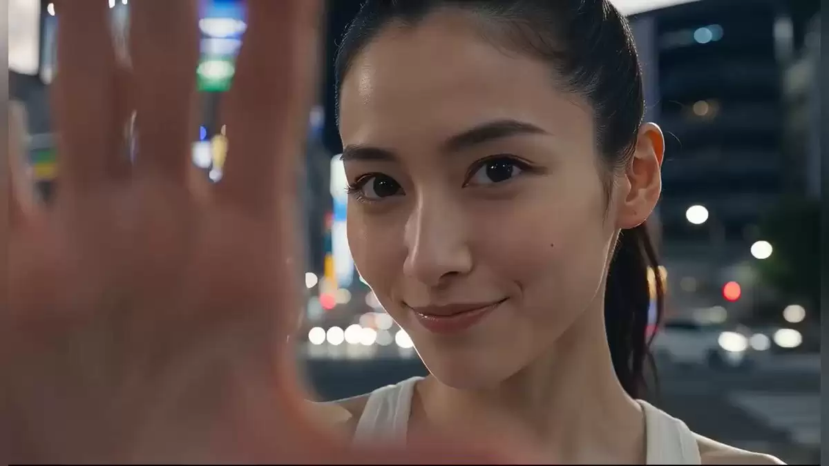 日本女孩东京塔跑酷录像