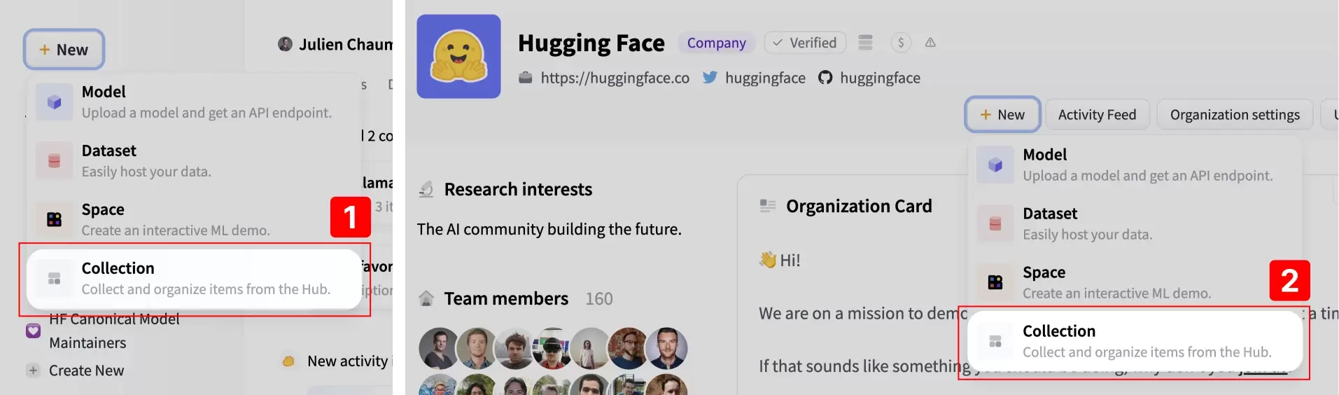 Hugging Face Hub Collections 创建及管理教程