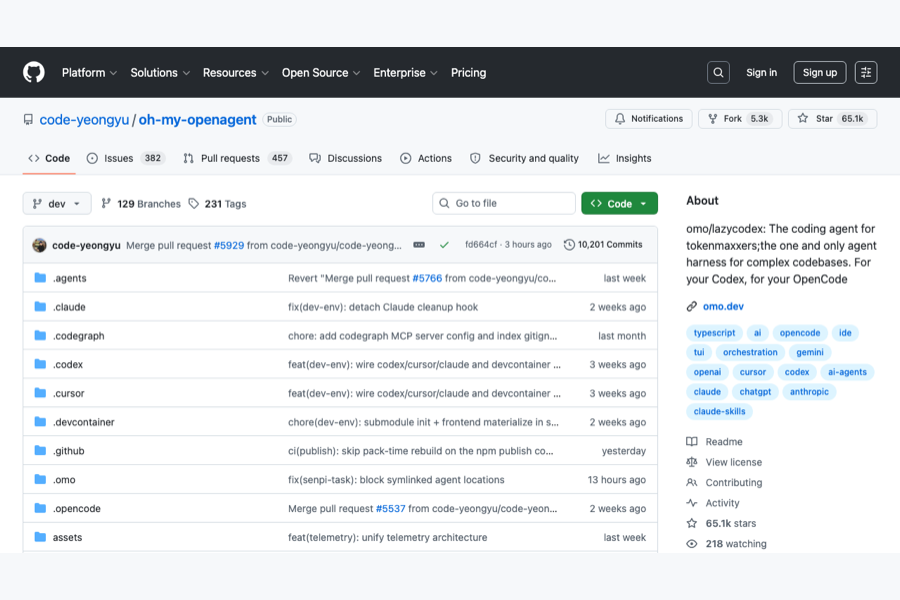 oh-my-openagent GitHub 入口：AI 编程 Agent 工作流安装方法
