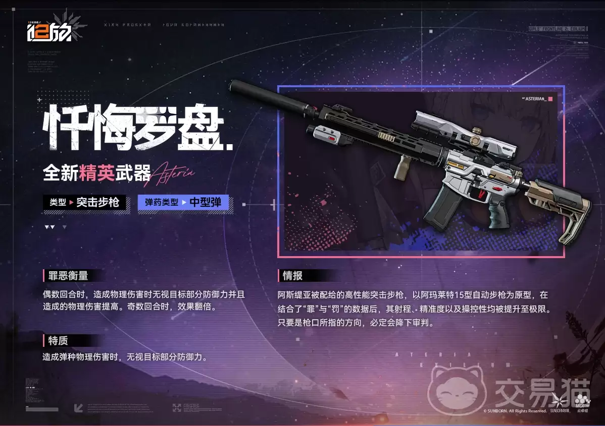 少女前线2追放忏悔罗盘与少女前线2追放全新精英武器详解