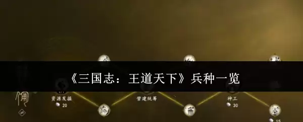 《三国志：王道天下》兵种全览