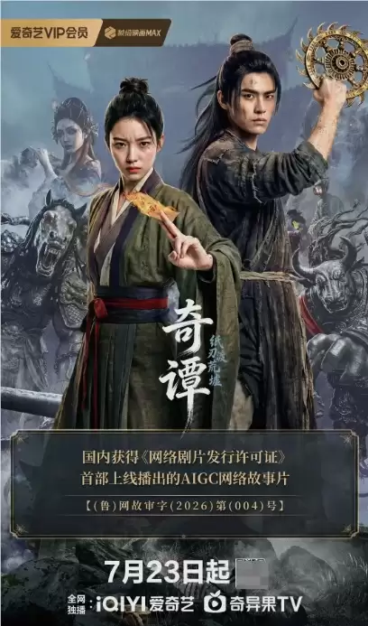 国内首部持“网剧片许可证”的 AIGC 故事片《奇谭》在爱奇艺开播