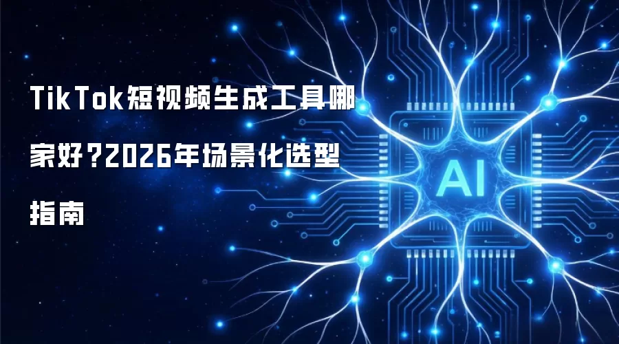 TikTok短视频生成工具选哪家好？2026年场景化选型指南