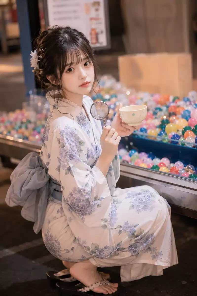 和风夏日祭典人像