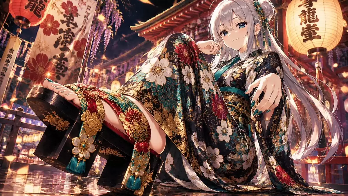 元宵木屐动漫少女