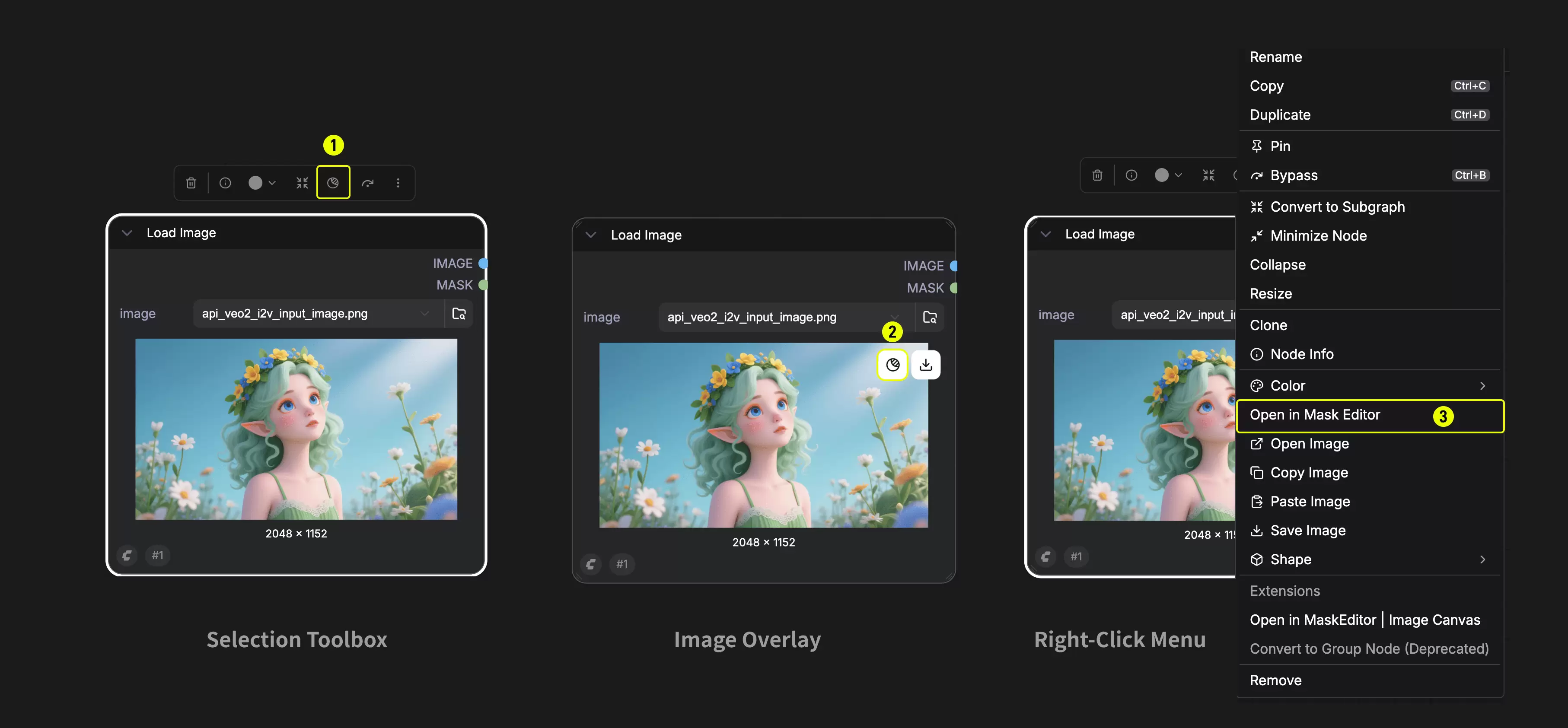ComfyUI Mask Editor 遮罩绘制与保存指南
